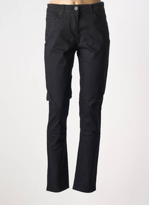 Pantalon slim tissage popeline taille normale noir GRIFFON femme