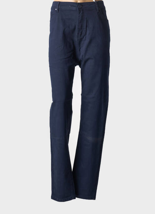 Pantalon droit stretch taille normale bleu GRIFFON femme