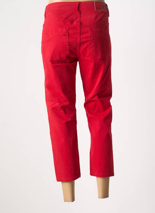Pantacourt stretch taille normale rouge GRIFFON femme