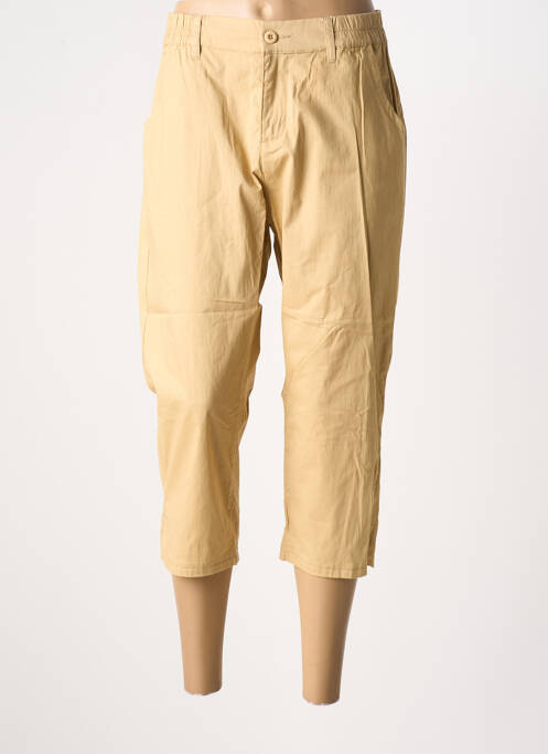 Pantacourt stretch taille normale beige GRIFFON femme