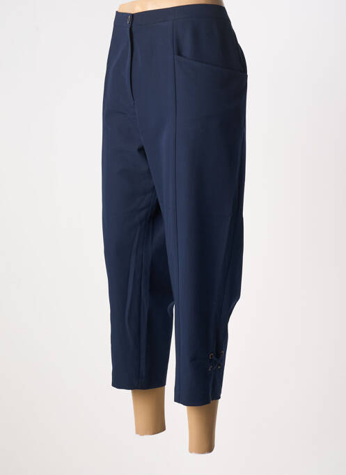 Pantacourt coupe droite taille normale bleu GRIFFON femme