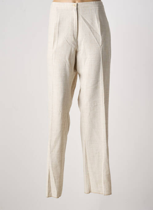 Pantalon droit beige GRIFFON femme