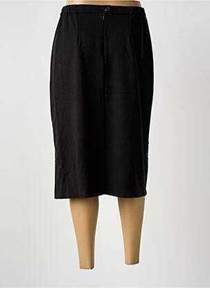 Jupe mi-longue taille à pinces noir GRIFFON femme