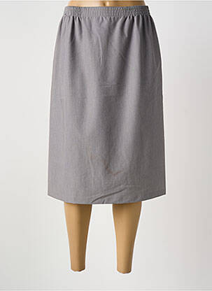 Jupe mi-longue coupe droite gris GRIFFON femme