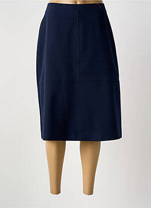 Jupe mi-longue taille haute bleu GRIFFON femme