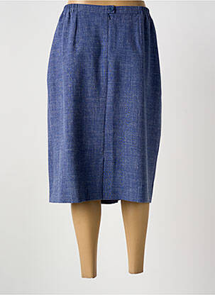 Jupe mi-longue taille à pinces bleu GRIFFON femme