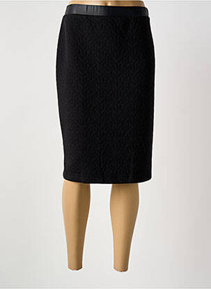 Jupe mi-longue stretch noir GRIFFON femme