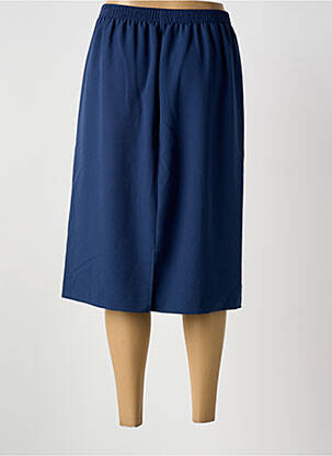 Jupe mi-longue taille à pinces bleu GRIFFON femme