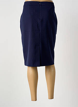Jupe mi-longue taille à pinces bleu GRIFFON femme