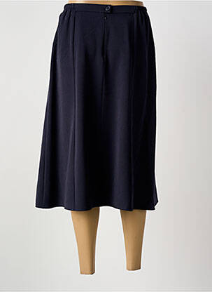 Jupe longue fermeture zippée au dos bleu GRIFFON femme