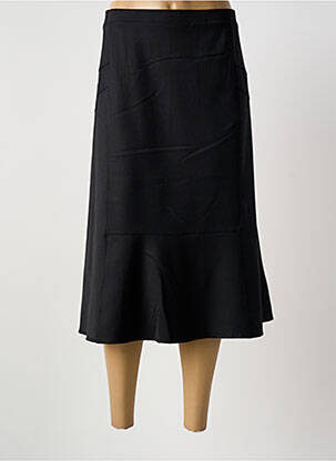 Jupe mi-longue coupe évasée noir GRIFFON femme
