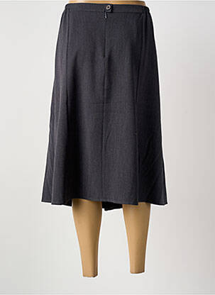 Jupe mi-longue taille à pinces gris GRIFFON femme