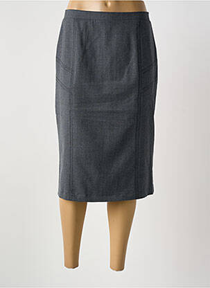 Jupe mi-longue taille à pinces gris GRIFFON femme