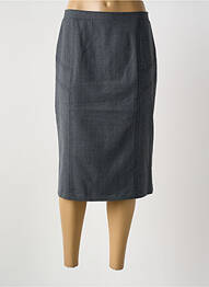 Jupe mi-longue taille à pinces gris GRIFFON femme