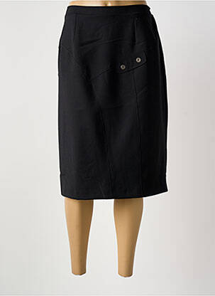 Jupe mi-longue taille à pinces noir GRIFFON femme
