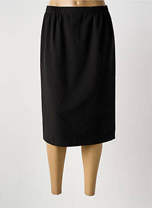 Jupe mi-longue noir GRIFFON femme