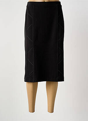 Jupe mi-longue noir GRIFFON femme