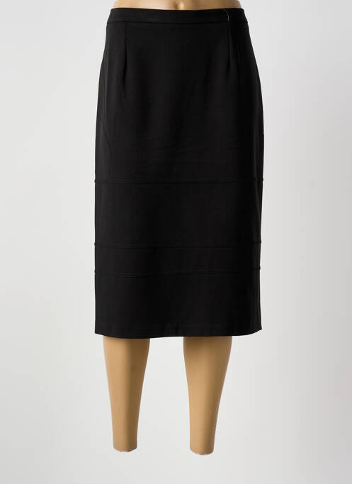 Jupe mi-longue taille à pinces noir GRIFFON femme