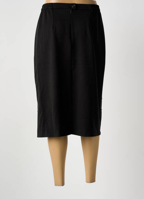 Jupe mi-longue taille à pinces noir GRIFFON femme