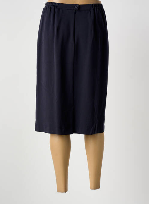 Jupe mi-longue taille à pinces bleu GRIFFON femme