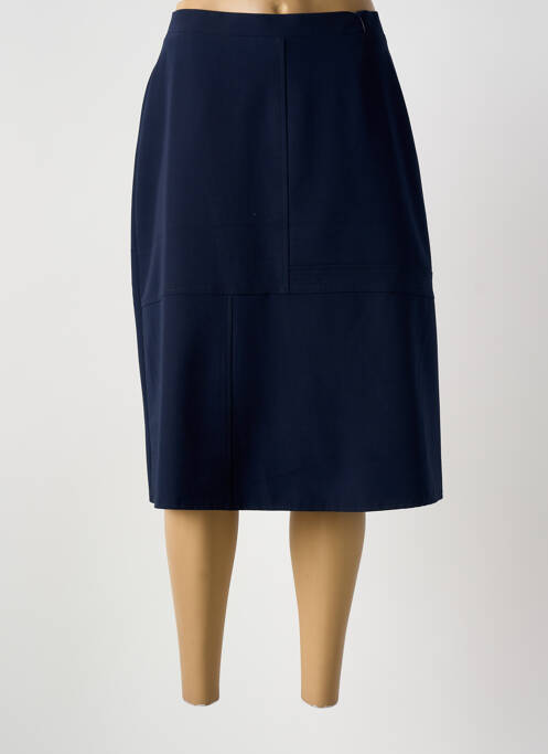 Jupe mi-longue taille haute bleu GRIFFON femme