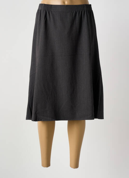 Jupe mi-longue coupe évasée gris GRIFFON femme