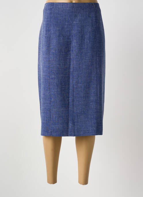 Jupe mi-longue taille à pinces bleu GRIFFON femme