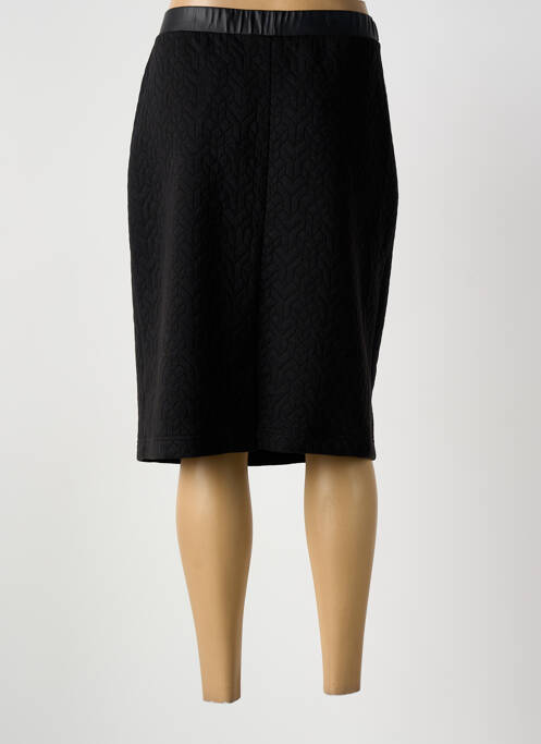 Jupe mi-longue coupe droite noir GRIFFON femme