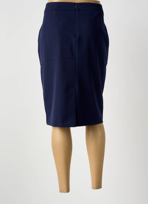 Jupe mi-longue taille à pinces bleu GRIFFON femme