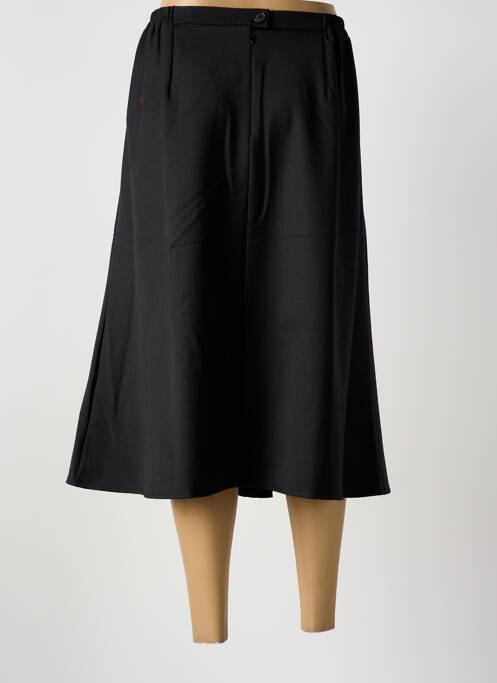Jupe mi-longue coupe évasée noir GRIFFON femme