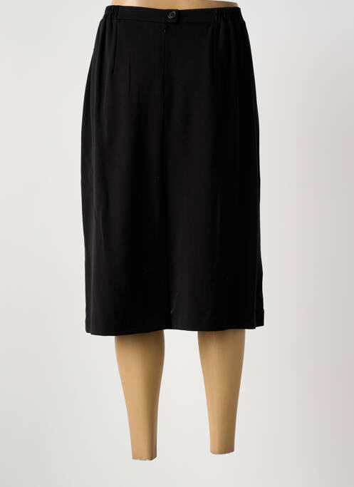 Jupe mi-longue taille à pinces noir GRIFFON femme
