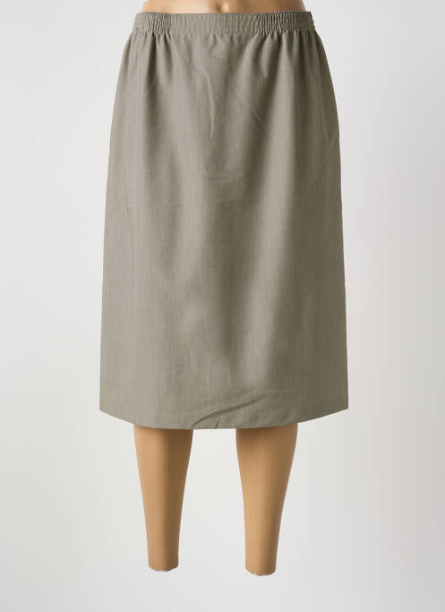 Jupe mi-longue gris GRIFFON femme
