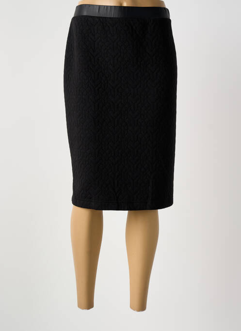 Jupe mi-longue noir GRIFFON femme