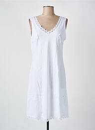 Chemise de nuit col v blanc JET femme