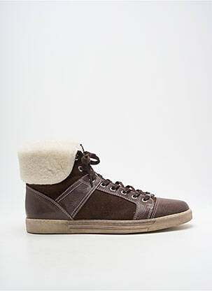 Baskets fourrée bout rond marron GINO-B homme