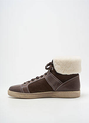 Baskets fourrée bout rond marron GINO-B homme