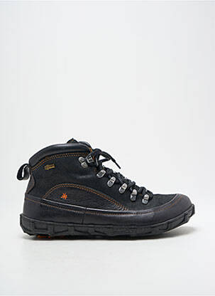 Baskets matière lisse bout rond noir ART homme