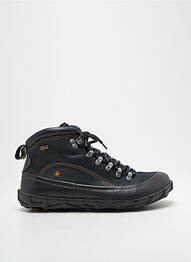Baskets matière lisse bout rond noir ART homme