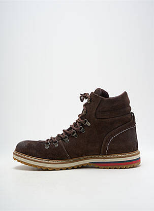 Baskets nubuck bout rond marron HOOPER SHOES homme