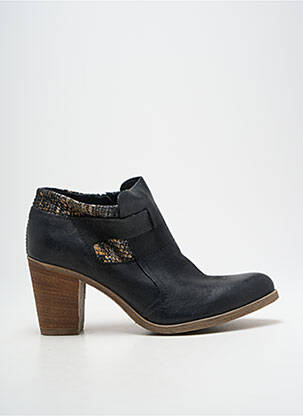 Bottines/boots tissage satiné talon de 7 à 9cm noir MJUS femme
