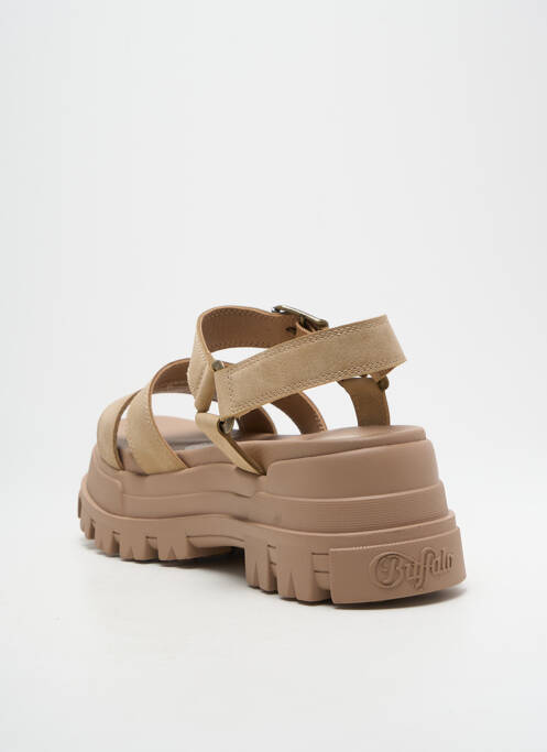 Sandales/nu pieds semi compensé talon de 4 à 6cm beige BUFFALO femme