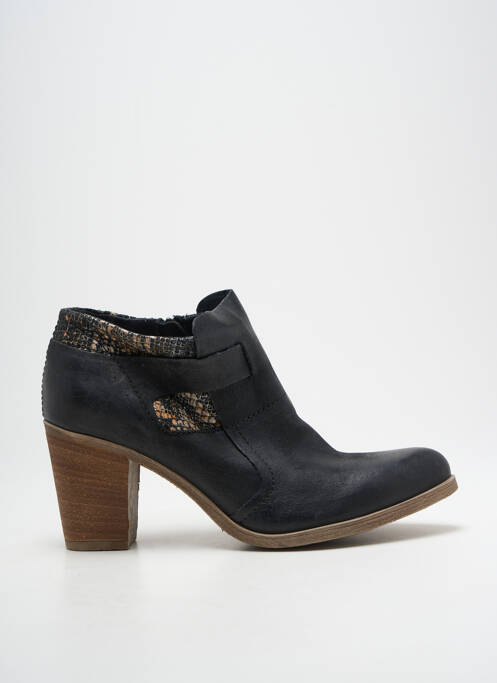 Bottines/boots tissage satiné talon de 7 à 9cm noir MJUS femme