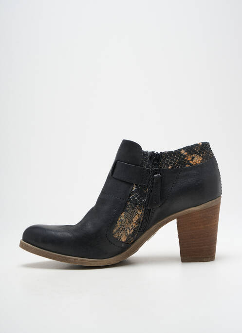Bottines/boots tissage satiné talon de 7 à 9cm noir MJUS femme
