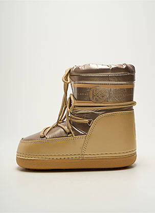 Bottines/boots tissage satiné talon plat jusqu'à 3cm beige KELARA femme
