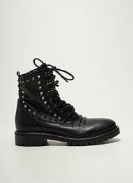 Bottines/boots matière lisse talon plat jusqu'à 3cm noir KEB femme