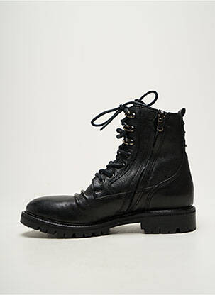 Bottines/boots matière lisse talon plat jusqu'à 3cm noir KEB femme