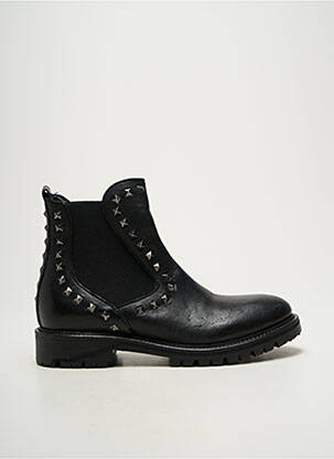 Bottines/boots matière lisse talon plat jusqu'à 3cm noir KEB femme