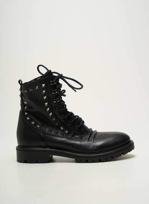 Bottines/boots matière lisse talon plat jusqu'à 3cm noir KEB femme