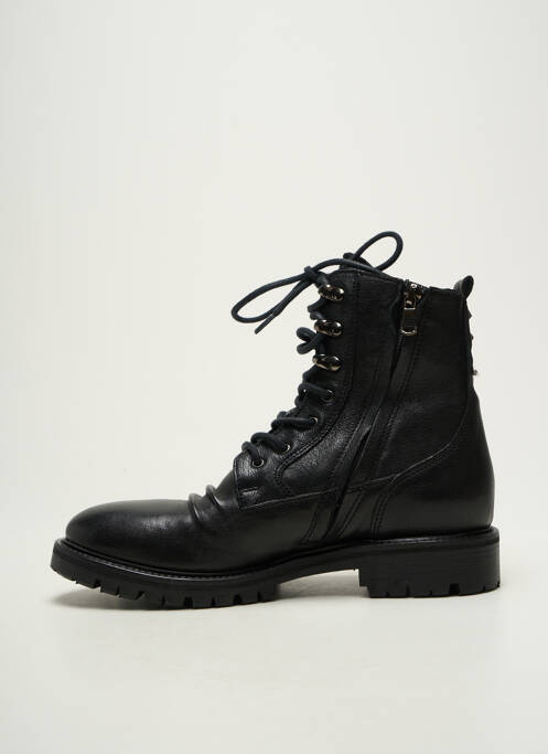 Bottines/boots matière lisse talon plat jusqu'à 3cm noir KEB femme