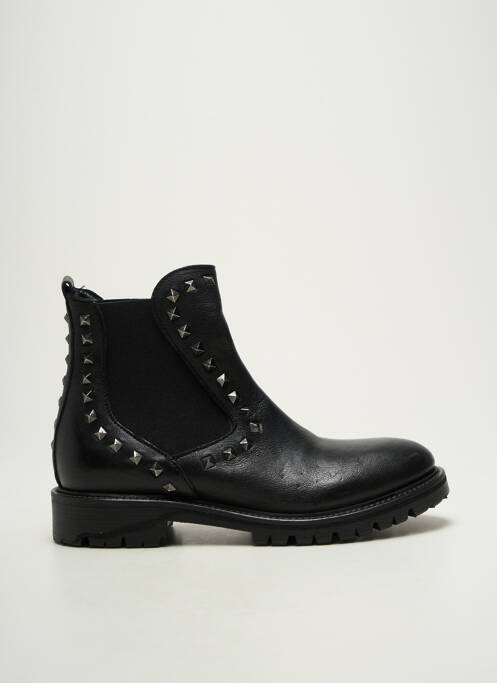 Bottines/boots matière lisse talon plat jusqu'à 3cm noir KEB femme